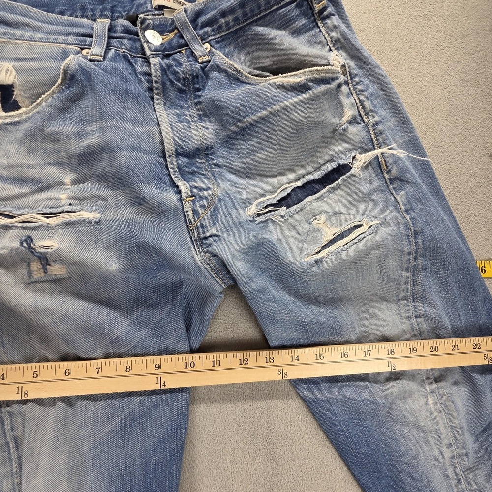 Vintage Levis Engineered Jeans Mens 31x27 Blue Twisted Button Fly Thrashed - Picture 6 of 16